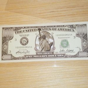 $1000000 Dollar Bill Miss Liberty  For Gifts and Fun
